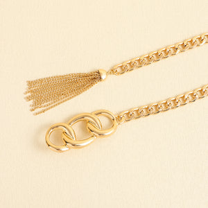 Fashion  Metal Waist Chain Embellished Fringe Belt Personality Women Jeans Skirt Accessory Belt — 6